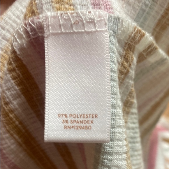 LC Lauren Conrad scoop neck Striped Multicolor short sleeve Top size small - Picture 6 of 6